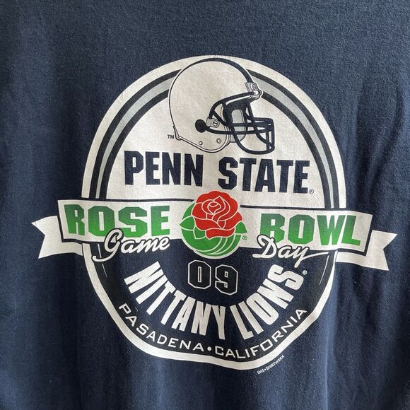 2009 ROSE BOWL Penn State PSU USC Pasadena Official License Graphic Tee, Navy-XL - Picture 2 of 5